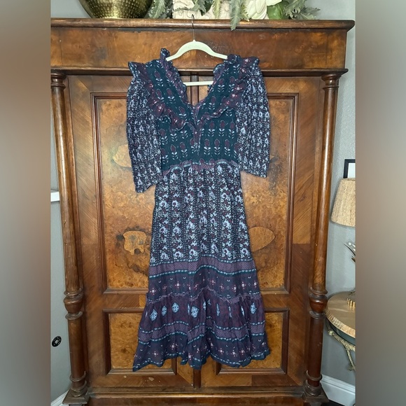 GUC Sea New York- Nadine Border Maxi Dress. Size 12 - Picture 6 of 13